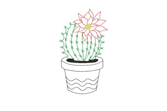 Cactus in a Flower Pot Embroidery Design Review