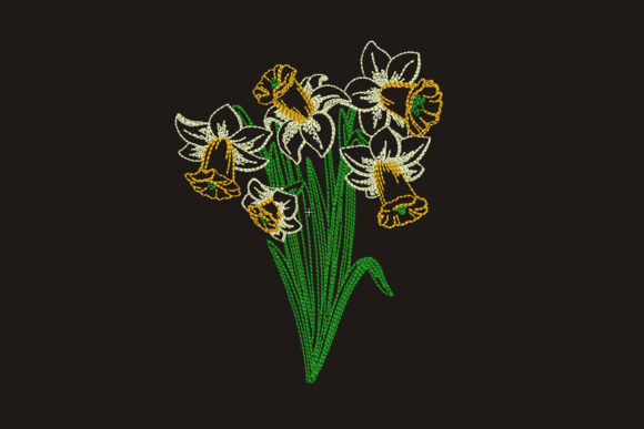 Daffodil Embroidery Design Review for Spring Collections