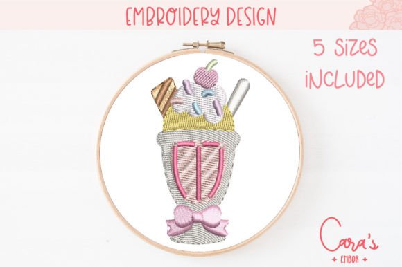 Ice Cream Cup Embroidery Review