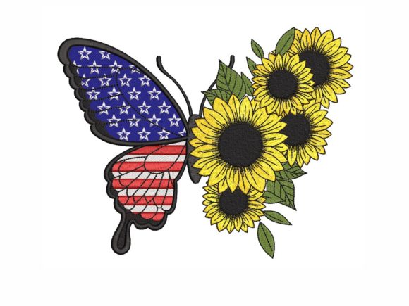 Review: American Flag Sunflower Butterfly