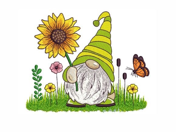 Summer Gnome in Flowers Embroidery Review