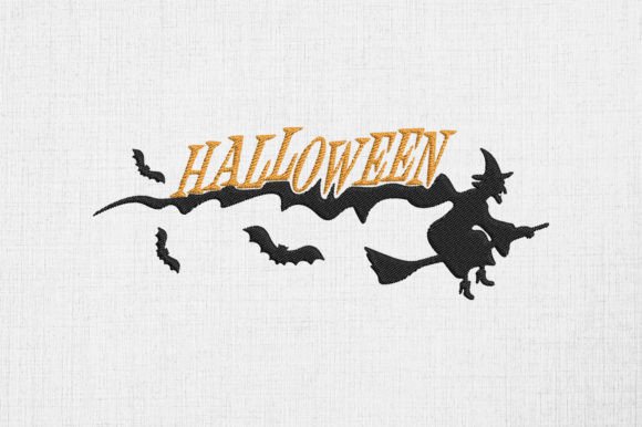 Witch on Broomstick Halloween Embroidery Review